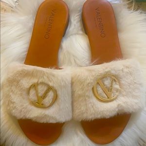 Valentino Fur Sandals